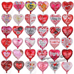 10 sztuk/partia 18 cali serca balony ślubne walentynki kocham cię folia aluminiowa helem globos dekoracje ślubne globos