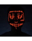 Halloween maska led maski oczyszczające wybory Mascara kostium DJ oświetlenie na imprezę Up maski świecą w ciemności Neon maska 