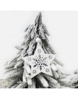 HUADODO 6 sztuk czerwony i biały drewniane drzewo Deer Snowman dekoracje na boże narodzenie ozdobne wisiorki dla choinka strona 