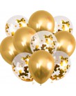 10 sztuk 12 cal metalowe balony złoty balony konfetti Chrome balony dekoracje urodzinowe dla dorosłych wesele wystrój Globos