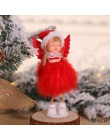 Najnowsza rok 2020 bożonarodzeniowy anioł dziewczyna chłopiec lalki ozdoba na choinkę Noel świąteczne dekoracje do domu Navidad 