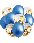 10 sztuk 12 cal metalowe balony złoty balony konfetti Chrome balony dekoracje urodzinowe dla dorosłych wesele wystrój Globos