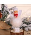 Najnowsza rok 2020 bożonarodzeniowy anioł dziewczyna chłopiec lalki ozdoba na choinkę Noel świąteczne dekoracje do domu Navidad 