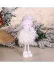 Najnowsza rok 2020 bożonarodzeniowy anioł dziewczyna chłopiec lalki ozdoba na choinkę Noel świąteczne dekoracje do domu Navidad 