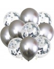 10 sztuk 12 cal metalowe balony złoty balony konfetti Chrome balony dekoracje urodzinowe dla dorosłych wesele wystrój Globos