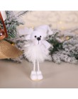 Najnowsza rok 2020 bożonarodzeniowy anioł dziewczyna chłopiec lalki ozdoba na choinkę Noel świąteczne dekoracje do domu Navidad 