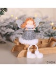 Najnowsza rok 2020 bożonarodzeniowy anioł dziewczyna chłopiec lalki ozdoba na choinkę Noel świąteczne dekoracje do domu Navidad 