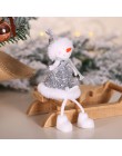Najnowsza rok 2020 bożonarodzeniowy anioł dziewczyna chłopiec lalki ozdoba na choinkę Noel świąteczne dekoracje do domu Navidad 
