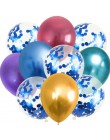 10 sztuk 12 cal metalowe balony złoty balony konfetti Chrome balony dekoracje urodzinowe dla dorosłych wesele wystrój Globos
