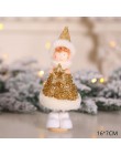 Najnowsza rok 2020 bożonarodzeniowy anioł dziewczyna chłopiec lalki ozdoba na choinkę Noel świąteczne dekoracje do domu Navidad 