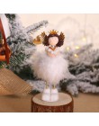Najnowsza rok 2020 bożonarodzeniowy anioł dziewczyna chłopiec lalki ozdoba na choinkę Noel świąteczne dekoracje do domu Navidad 
