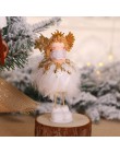 Najnowsza rok 2020 bożonarodzeniowy anioł dziewczyna chłopiec lalki ozdoba na choinkę Noel świąteczne dekoracje do domu Navidad 