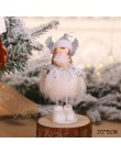 Najnowsza rok 2020 bożonarodzeniowy anioł dziewczyna chłopiec lalki ozdoba na choinkę Noel świąteczne dekoracje do domu Navidad 