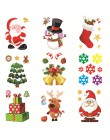 Boże narodzenie zdejmowane okno szklana naklejka ozdoby choinkowe dla domu Santa Snowman Navidad 2019 Natal Noel nowy rok 2020 p