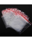 Leotrusting 0.05mm 100 sztuk/paczka PE biżuteria Ziplock plastikowe przezroczyste torebki do ponownego zamykania jasne żywności 
