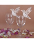 50 sztuk/paczka biały Humming Birds stół weselny nazwa karteczki z miejscem lampka do wina Party Decor 87933