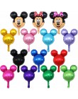 Minnie głowa myszki mickey foliowe pionowe balony helem kreskówka myszka miki balony dekoracje na imprezę urodzinową Baby Shower