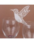 50 sztuk/paczka biały Humming Birds stół weselny nazwa karteczki z miejscem lampka do wina Party Decor 87933