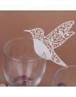 50 sztuk/paczka biały Humming Birds stół weselny nazwa karteczki z miejscem lampka do wina Party Decor 87933