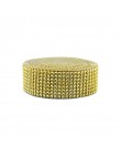 2 stoczni 4CM złoto srebro DIY diamentowa siatka Rhinestone okłady wstążka kryształowa rolka wykończenia Sparkle siateczkowy do 