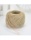 Sznurek jutowy 30 metr naturalny sizal 2mm rustykalne przywieszki Wrap rzemieślnicze dekoracje ślubne skręcona lina sznurek wyda