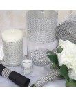 2 stoczni 4CM złoto srebro DIY diamentowa siatka Rhinestone okłady wstążka kryształowa rolka wykończenia Sparkle siateczkowy do 