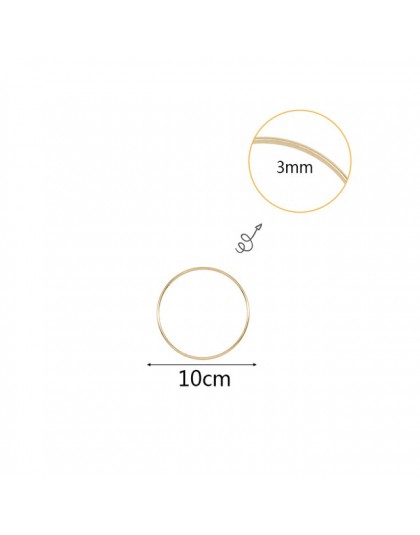 1 sztuk 10-40cm żelaza złoty metal pierścień przenośny Garland Baby Shower panna młoda wieniec kwiatów ręcznie robione kwiaty Ca