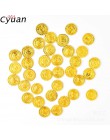 Cyuan 50 sztuk plastikowe skarb ze złotem monety Pirate złote monety zabawki rekwizyty Halloween dekoracje dla dzieci urodziny r