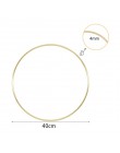 1 sztuk 10-40cm żelaza złoty metal pierścień przenośny Garland Baby Shower panna młoda wieniec kwiatów ręcznie robione kwiaty Ca