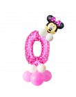 19 sztuk 32 calowy różowy niebieski urodziny cyfrowe balony z Mickey Minnie balon foliowy urodziny dzieci Party lateks Ballon 1 