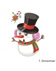 Boże narodzenie zdejmowane okno szklana naklejka ozdoby choinkowe dla domu Santa Snowman Navidad 2019 Natal Noel nowy rok 2020 p