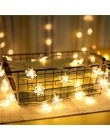 Snowflake Garland 1M 3M 6M LED Light dekoracje ślubne Mariage dla domu wystrój na święta bożego narodzenia nowy rok Baby Shower 