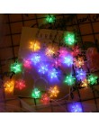 Snowflake Garland 1M 3M 6M LED Light dekoracje ślubne Mariage dla domu wystrój na święta bożego narodzenia nowy rok Baby Shower 