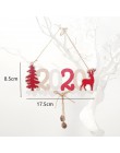 Nowy rok 2020 drewniane ozdoby świąteczne boże narodzenie drzewo DIY wystrój drewno łosia wisiorek Noel boże narodzenie dekoracj