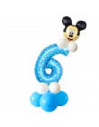 19 sztuk 32 calowy różowy niebieski urodziny cyfrowe balony z Mickey Minnie balon foliowy urodziny dzieci Party lateks Ballon 1 