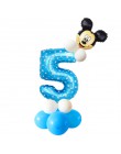 19 sztuk 32 calowy różowy niebieski urodziny cyfrowe balony z Mickey Minnie balon foliowy urodziny dzieci Party lateks Ballon 1 