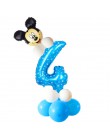 19 sztuk 32 calowy różowy niebieski urodziny cyfrowe balony z Mickey Minnie balon foliowy urodziny dzieci Party lateks Ballon 1 