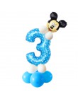 19 sztuk 32 calowy różowy niebieski urodziny cyfrowe balony z Mickey Minnie balon foliowy urodziny dzieci Party lateks Ballon 1 