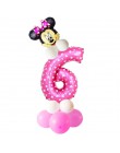 19 sztuk 32 calowy różowy niebieski urodziny cyfrowe balony z Mickey Minnie balon foliowy urodziny dzieci Party lateks Ballon 1 