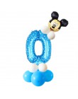 19 sztuk 32 calowy różowy niebieski urodziny cyfrowe balony z Mickey Minnie balon foliowy urodziny dzieci Party lateks Ballon 1 