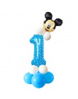 19 sztuk 32 calowy różowy niebieski urodziny cyfrowe balony z Mickey Minnie balon foliowy urodziny dzieci Party lateks Ballon 1 