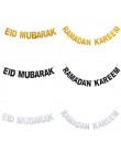 Złoto srebro Eid mubarak Banner Ramadan Kareem baner dekoracyjny trznadel islamski muzułmanin Eid al-fitr hajj mubarak Party Fav