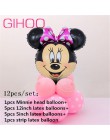 Minnie głowa myszki mickey foliowe pionowe balony helem kreskówka myszka miki balony dekoracje na imprezę urodzinową Baby Shower