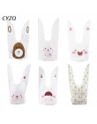 25 sztuk/partia śliczne królik długie ucho cukierki torby Bunny Cookie opakowania herbatniki mała torba na przekąskę impreza wes