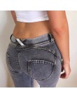 NORMOV 2019 moda kobiety seksowne dżinsy niskiej talii elastyczne Skinny legginsy push up Jeans Casual fałszywe kieszenie przyci