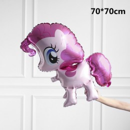 1PC 70*70CM różowy mały konik 1st NumberFoil balony balon z helem dzieci dziewczyna zabawki ślub urodziny zwierząt artykuły deko