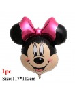 Minnie głowa myszki mickey foliowe pionowe balony helem kreskówka myszka miki balony dekoracje na imprezę urodzinową Baby Shower