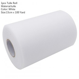 Mesh Tulle Roll 15cm 100 jardów DIY Tutu spódnica pakowanie prezentów na urodziny i bociankowe świąteczne zaopatrzenie weselne d
