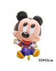 Folia Mickey Mouse balony Giant Minnie balon Mickey Theme dekoracja urodzinowa dla dzieci zabawki z kreskówek Baby shower globos