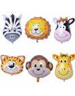 6 sztuk/partia Mini balony foliowe z główką zwierzęcą nadmuchiwany balon dekoracje na przyjęcia urodzinowe dla dzieci baby showe